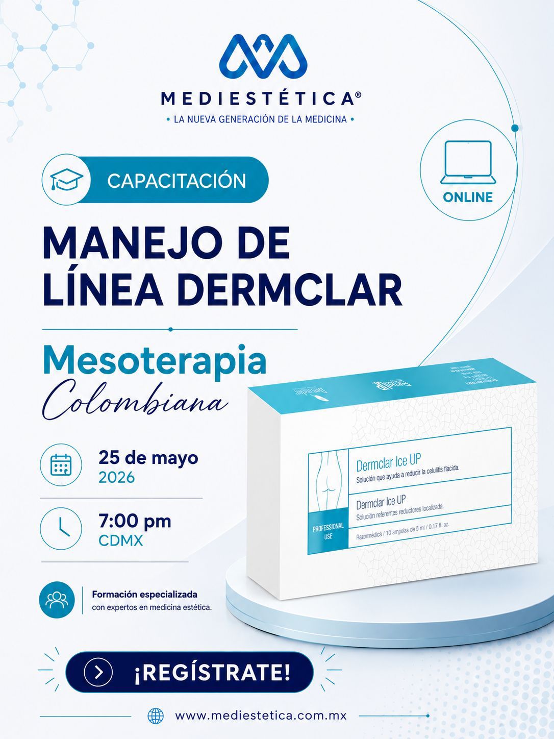 Capacitación en manejo de línea Dermclar – mesoterapia
