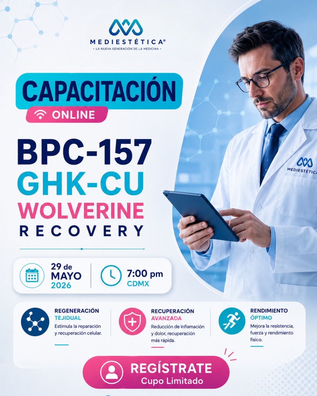 Capacitación especializada en péptidos — medicina regenerativa